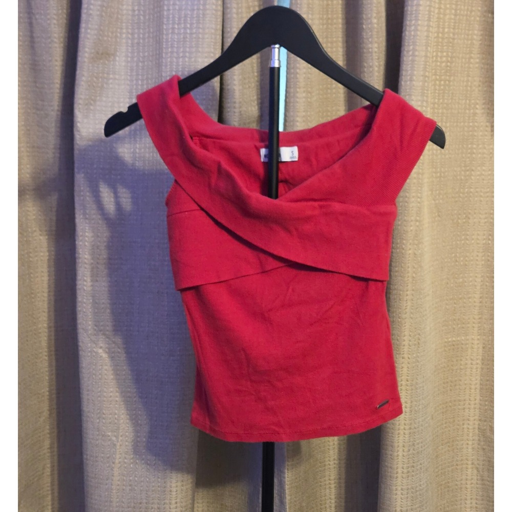 Hollister Ribbed Criss Cross Tank Top Women's‎ Size Small Red